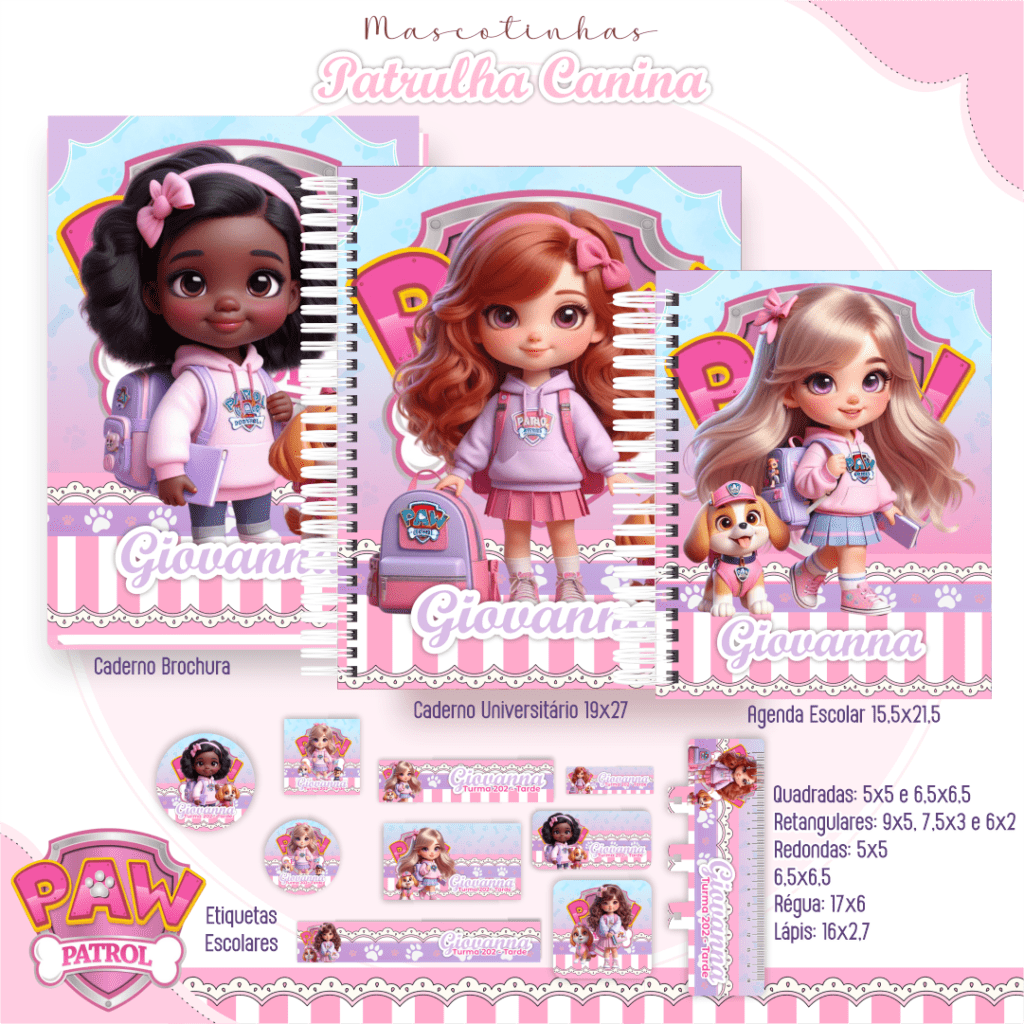 Patrulha Canina Menina - Mascotes IA 2025 (Pamella Vieira) - Imagem 1
