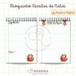 Bloquinho A6 Receitas de Natal Rena (Bia Shaina) - Imagem 2
