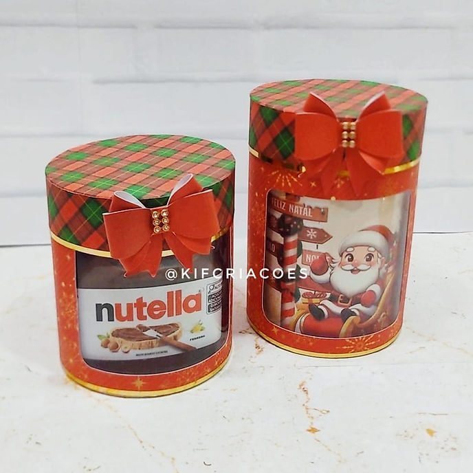 Caixa redonda - Natal (Kif Criações) - Imagem 1
