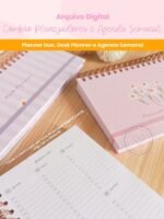 Combão Planejadores e Agenda Semanal (Branco Papel)
