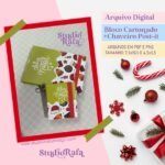 Kit Bloco + Chaveiro Post-it Natalino (Rafa Design)