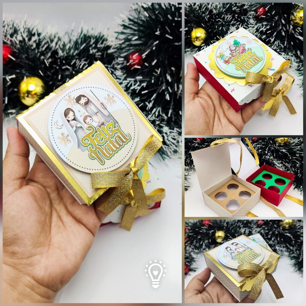 Caixa para Brigadeiro Natal Jesus - Imagem 1