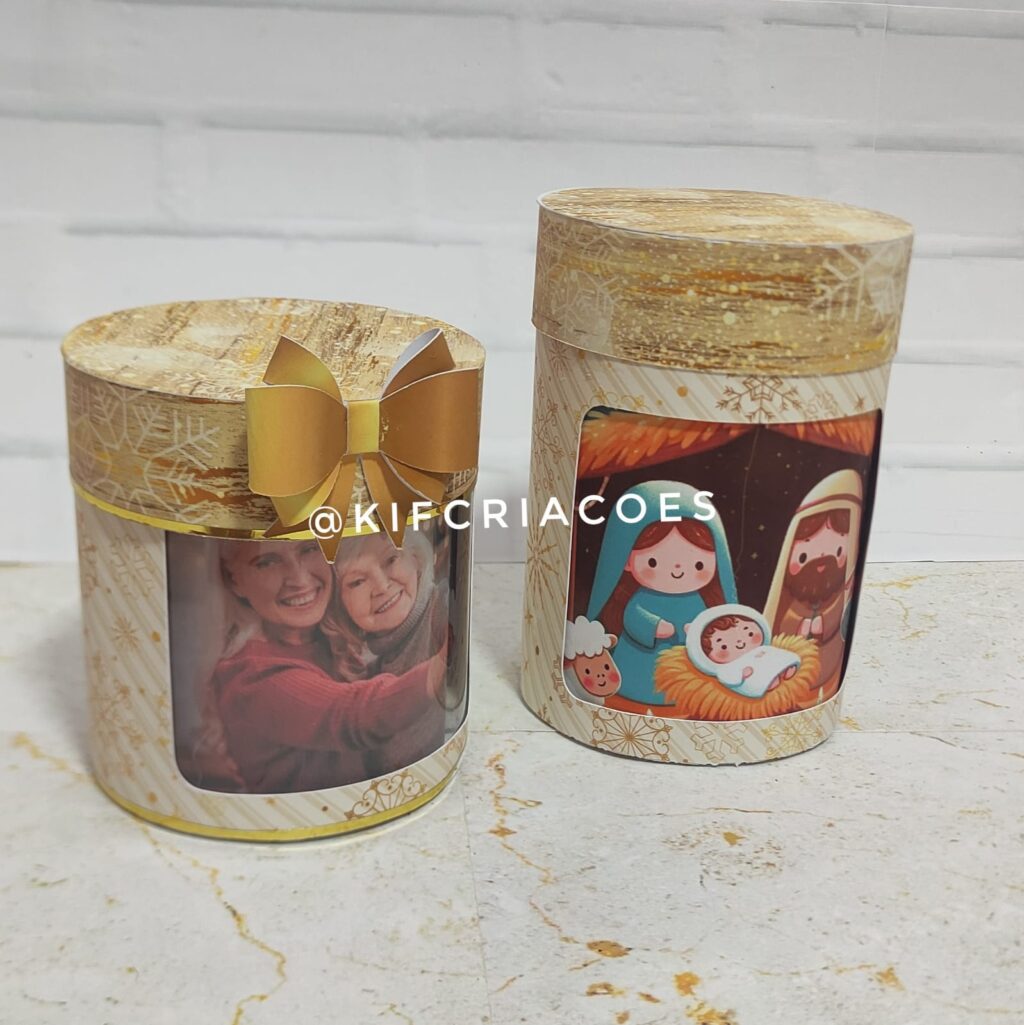 Caixa redonda - Dourada (Kif Criações) - Imagem 1