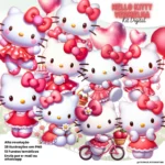 Hello Kitty Vermelha - Kit Digital