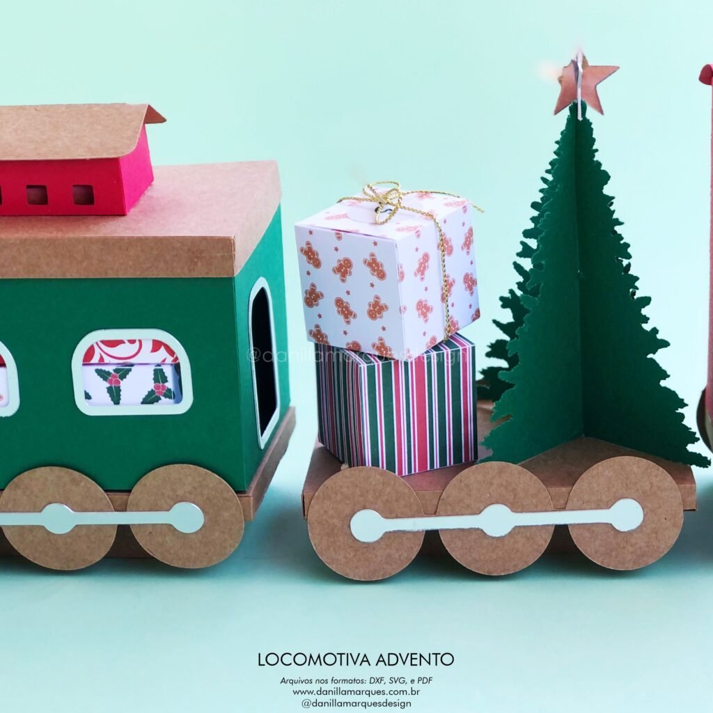 Molde Locomotiva Advento Natal - Imagem 4