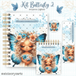 Kit Borboletas 2 - Encadernação (Crys Arts) - Imagem 2
