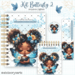 Kit Borboletas 2 - Encadernação (Crys Arts)