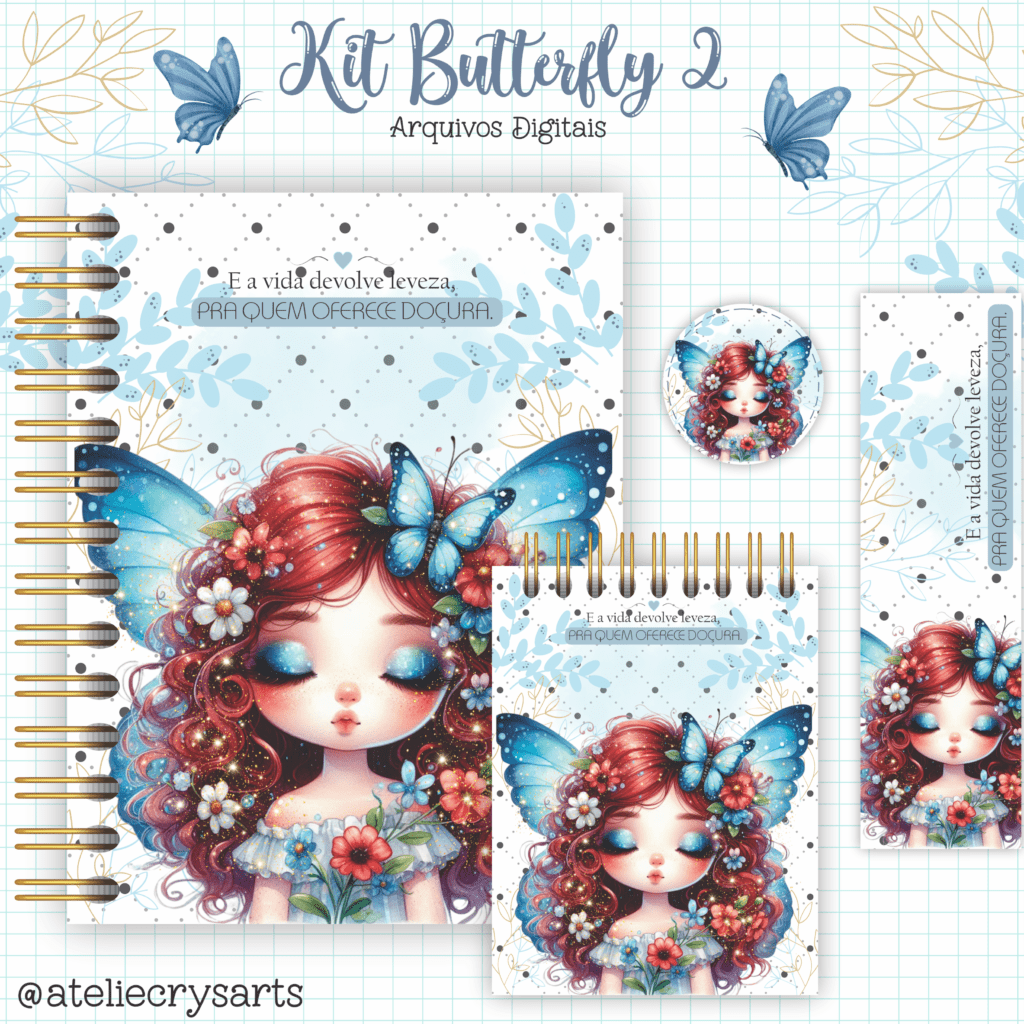 Kit Borboletas 2 - Encadernação (Crys Arts) - Imagem 3