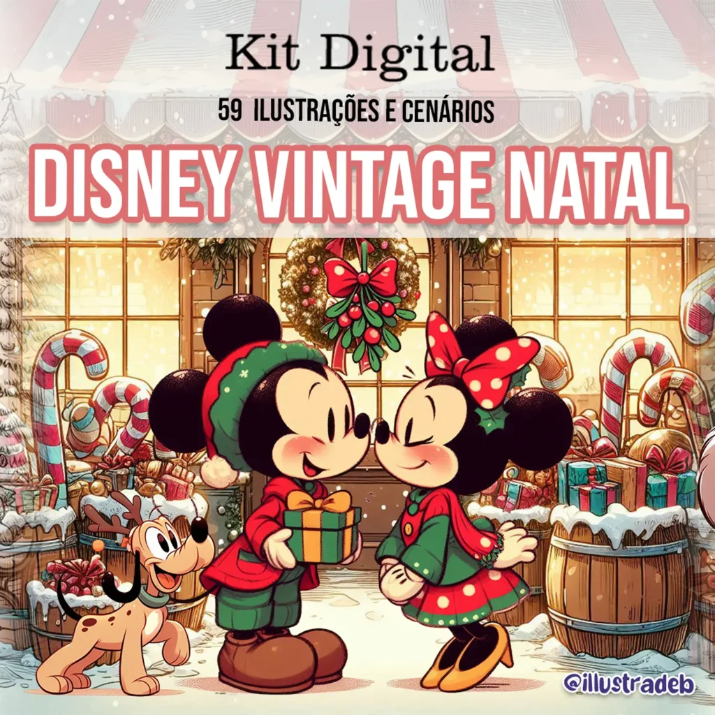 Natal Disney Vintage - Kit Digital - Imagem 1