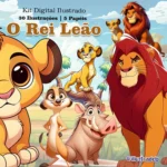 Rei Leão Cartoon - Kit Digital