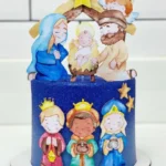 Natal Presépio - Topo de Bolo