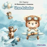 Urso Aviador - Kit Digital