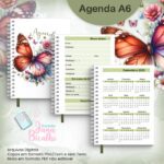 Agenda Permanente A6 1DPP - Coleção Watercolor Flower (Jana Bicalho) - Imagem 2