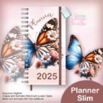 Slim Planner Datado - Coleção Watercolor Flower (Jana Bicalho)
