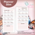 Slim Planner Datado - Coleção Watercolor Flower (Jana Bicalho) - Imagem 3