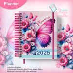 Planner Datado A5 Vertical - Coleção Watercolor Flower (Jana Bicalho)