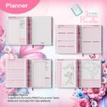 Planner Datado A5 Vertical - Coleção Watercolor Flower (Jana Bicalho) - Imagem 3