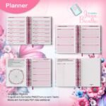 Planner Datado A5 Vertical - Coleção Watercolor Flower (Jana Bicalho) - Imagem 5