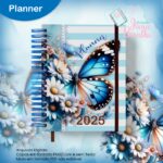 Planner Datado A5 Horizontal - Coleção Watercolor Flower (Jana Bicalho)