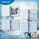 Planner Datado A5 Horizontal - Coleção Watercolor Flower (Jana Bicalho) - Imagem 2