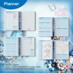 Planner Datado A5 Horizontal - Coleção Watercolor Flower (Jana Bicalho) - Imagem 3