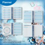 Planner Datado A5 Horizontal - Coleção Watercolor Flower (Jana Bicalho) - Imagem 4