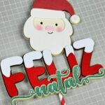 Feliz Natal Papai Noel - Topo de Bolo