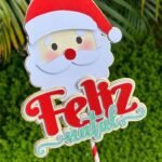Papai Noel Feliz Natal - Topo de Bolo