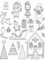 Natal Fofo | Para colorir - Kit Digital (Ni Estudio) - Imagem 3