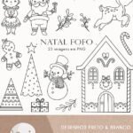 Natal Fofo | Para colorir - Kit Digital (Ni Estudio)