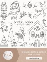 Natal Fofo | Para colorir - Kit Digital (Ni Estudio)