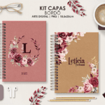 Kit Capas Bordô (Moldes da Lê)