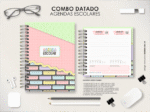 COMBO Datado 2025 | Agendas Escolares (Moldes da Lê)