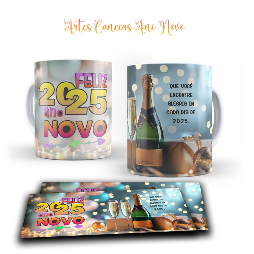 COMBO Ano Novo 2025 - Artes Canecas - Imagem 9