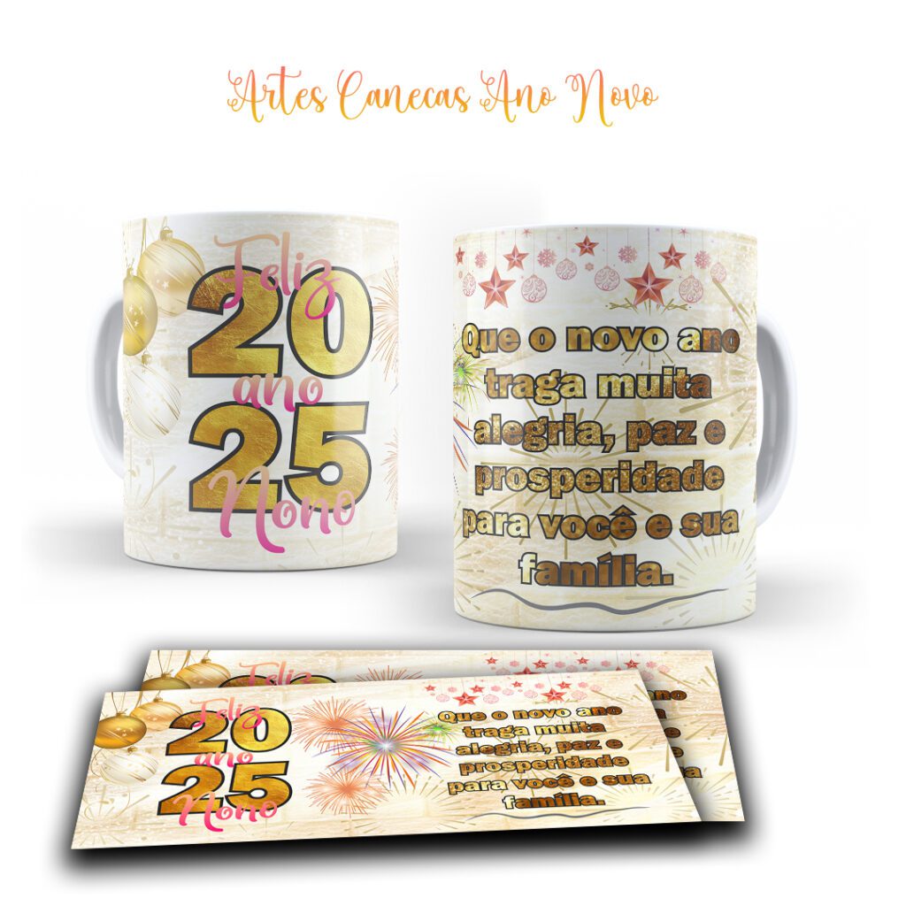 COMBO Ano Novo 2025 - Artes Canecas - Imagem 6
