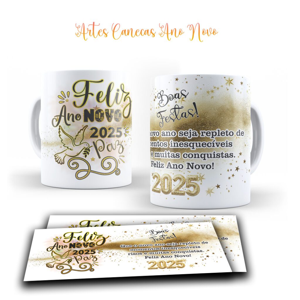 COMBO Ano Novo 2025 - Artes Canecas - Imagem 12