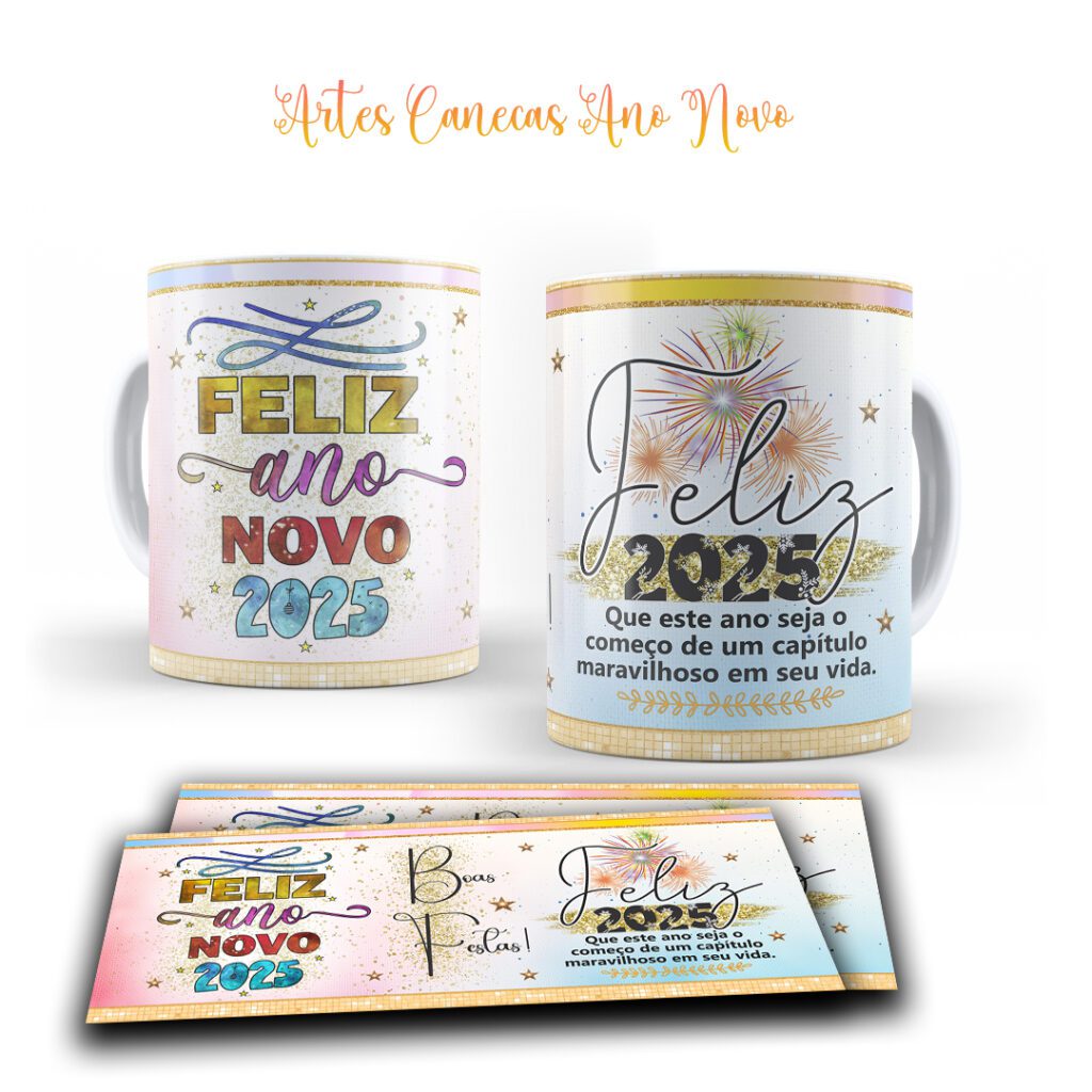 COMBO Ano Novo 2025 - Artes Canecas - Imagem 17