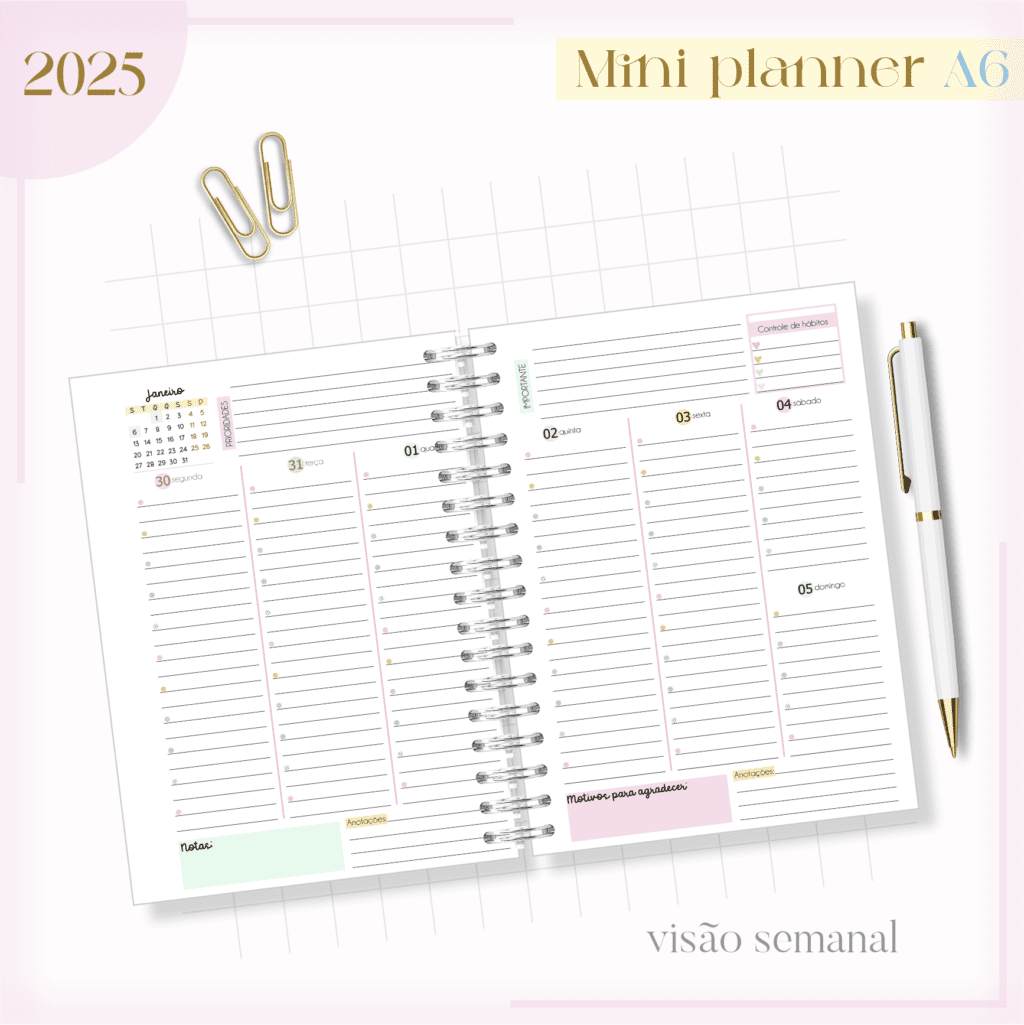 Mini Planner A6 (Lina Criativa) - Imagem 4