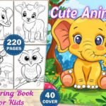 Cute Animais - 220 Pag. - Livro de Colorir