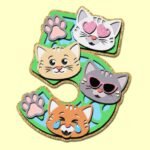 Gatinhos Cute Números (SVG)  - Topo de Bolo