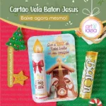 Cartão Vela Baton Jesus Natal (Art Ideia)