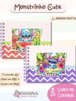 Monstrinhos Cute Stitch v1 - Livro de Colorir (Bia Shaina)