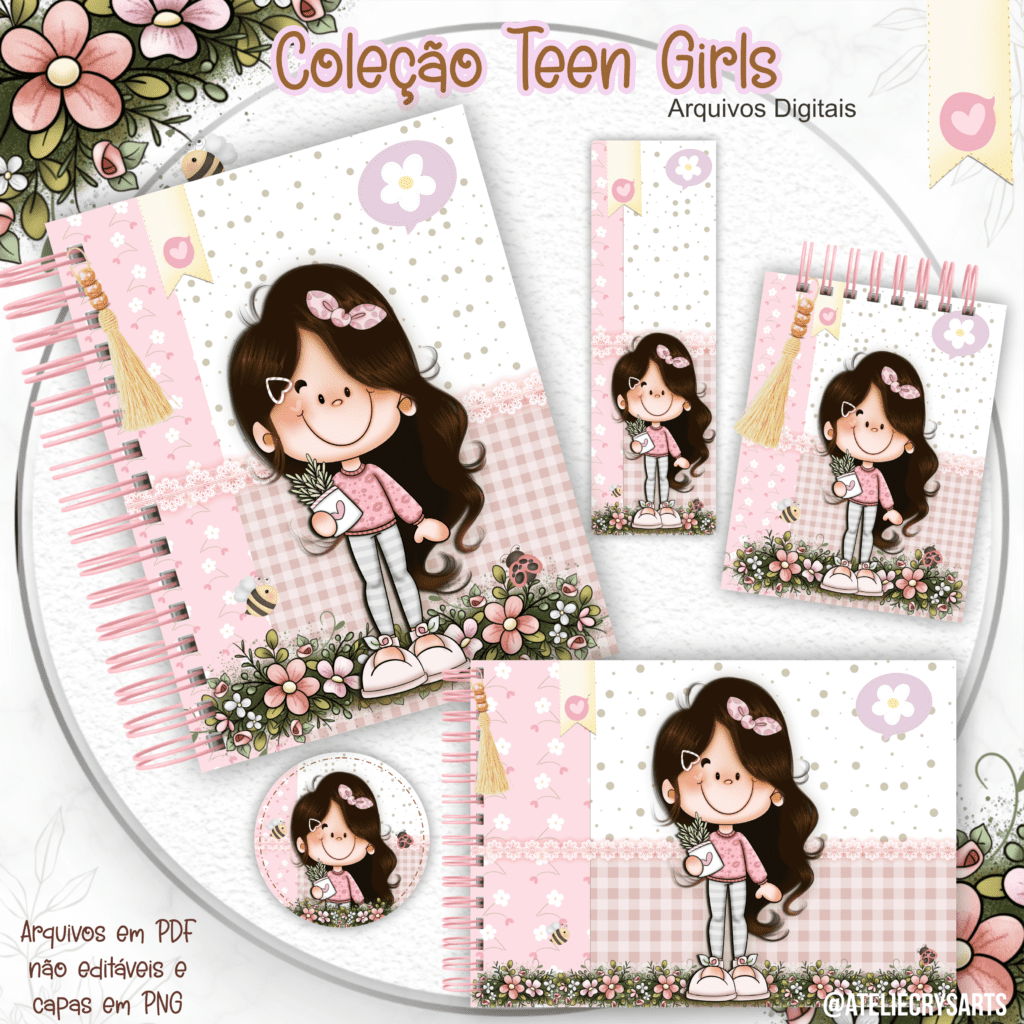 Kit Teen Girls - Encadernação (Crys Arts) - Imagem 2