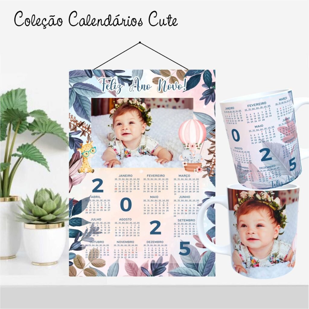 Calendários A4 2025 - Coleção Cute - Imagem 1