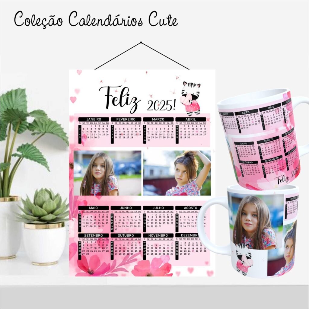 Calendários A4 2025 - Coleção Cute - Imagem 9