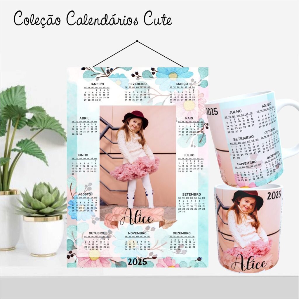 Calendários A4 2025 - Coleção Cute - Imagem 2