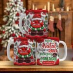 Divertidamente Natal 3D - Artes para Canecas