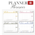 Planner Mensal 2025 Florescer NÃO DATADO