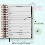 Agendas Datada A5 2025 - Masculina Retro Grunge (Jana Bicalho) - Imagem 7