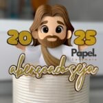 Abençoado Seja 2025 - Camadas - Topo de Bolo